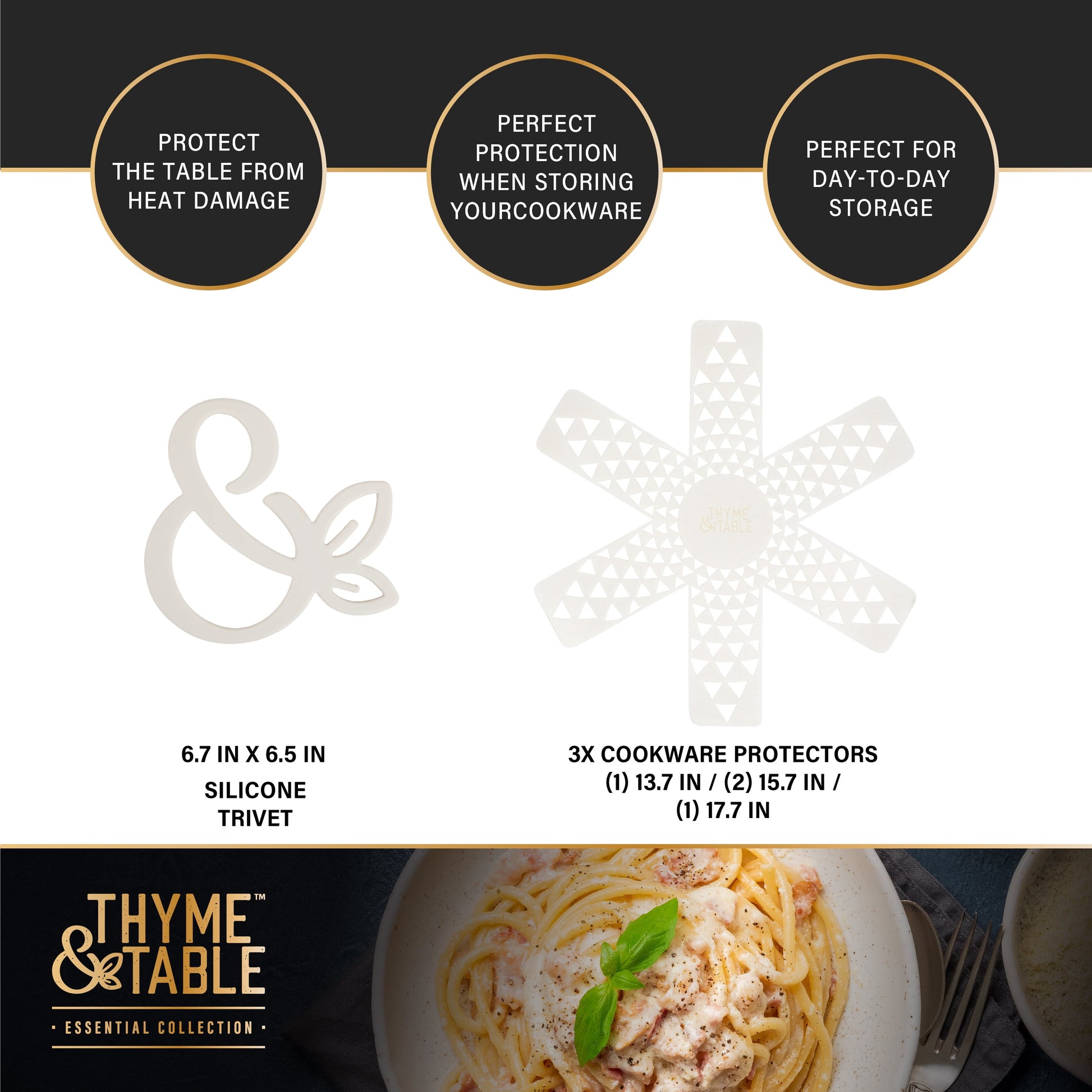 Thyme & Table Supreme Cookware Set - Cream