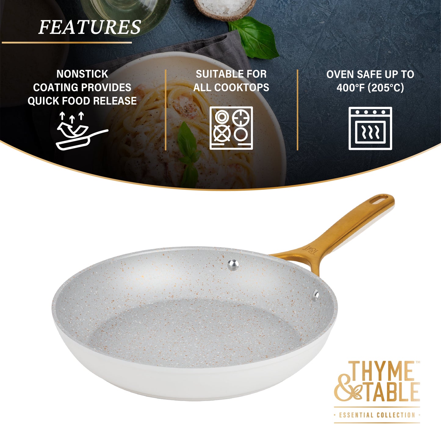 Thyme & Table Supreme Cookware Set - Cream