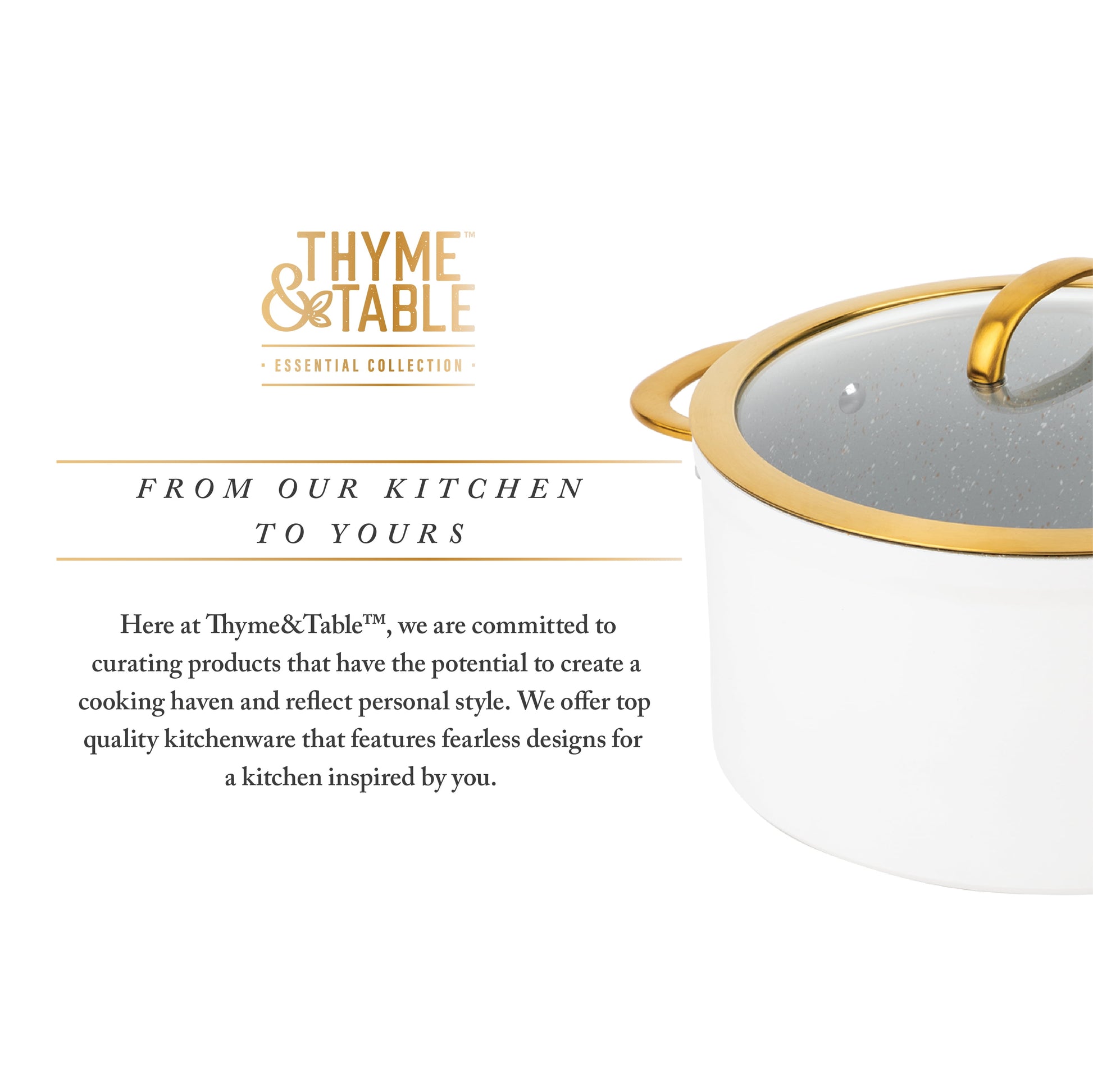 Thyme & Table Supreme Cookware Set - Cream