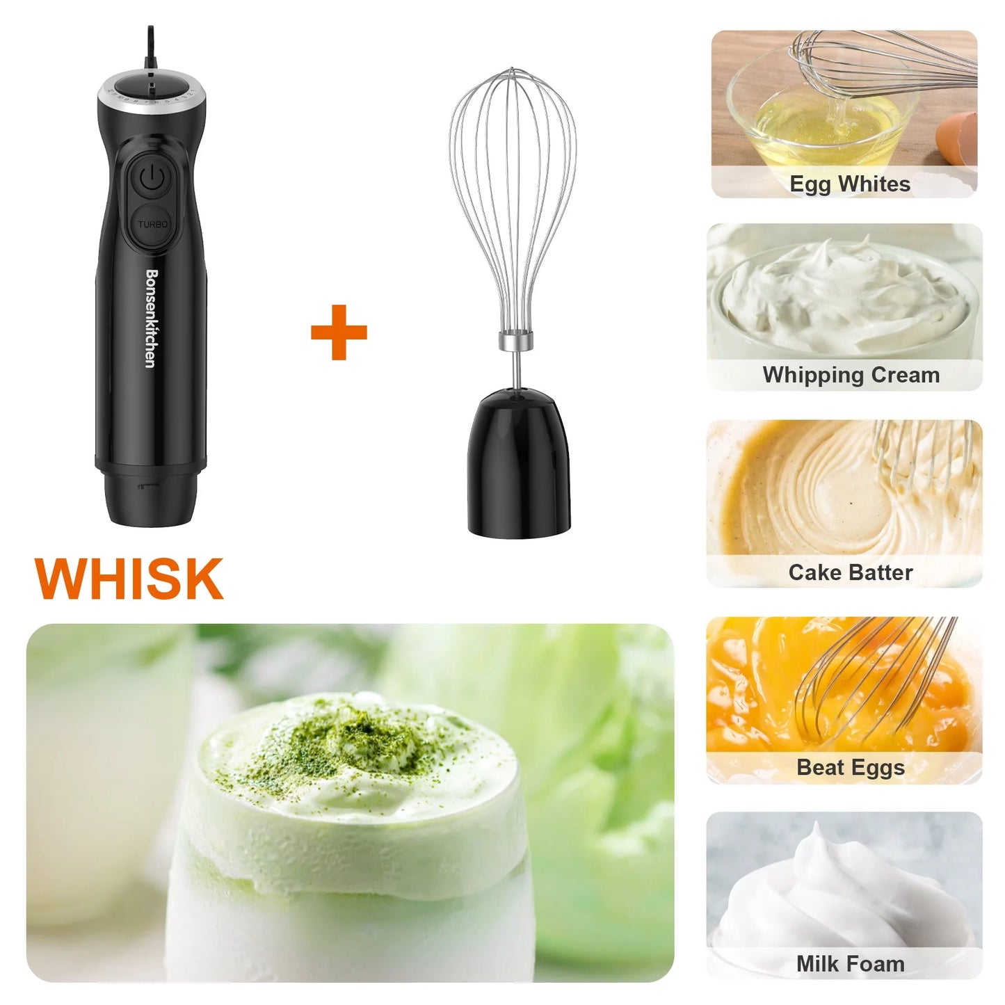 Bonsenkitchen Immersion Blender 