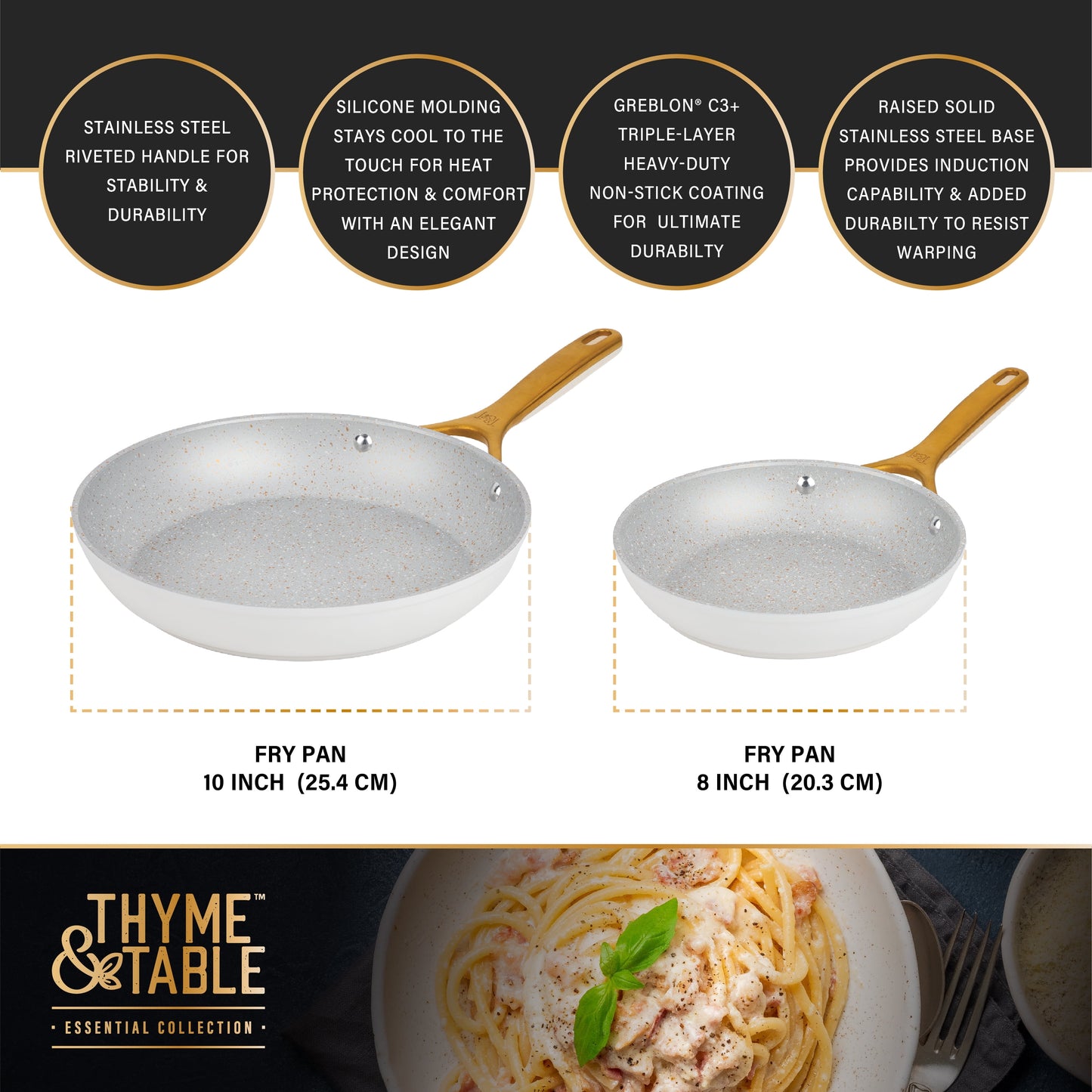 Thyme & Table Supreme Cookware Set - Cream