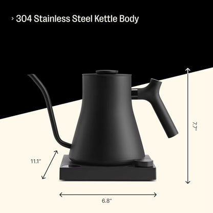 Fellow Stagg EKG Pro Electric Gooseneck Kettle - Pour-Over Coffee and Tea Pot, Stainless Steel, Quick Heating, 0.9 Liter